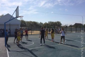 Открытие спортивной площадки в Александровом Гае