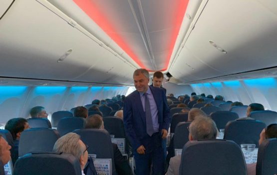 Председатель Государственной Думы принимает участие в тестовом рейсе до аэропорта «Гагарин»
