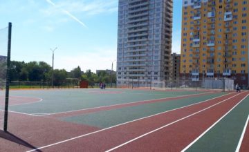 У 59-ой школы в Заводском районе открылась многофункциональная спортивная площадка