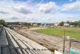 На стадионе «Волга» в Саратове полным ходом идет реконструкция