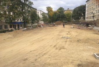 В Студгородке продолжаются работы по возведению нового стадиона