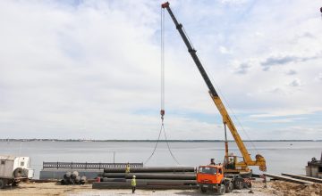 Продолжается строительство пляжа в Саратове