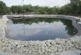 Новый пруд в парке им. Гагарина заполнили водой