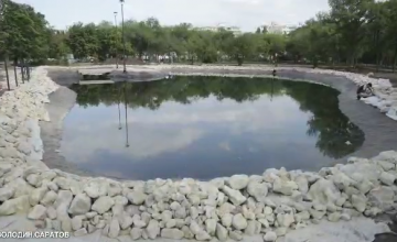 Новый пруд в парке им. Гагарина заполнили водой