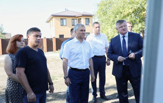Вячеслав Володин посетил пос. Воробьевка, где предоставляются земельные участки многодетным семьям