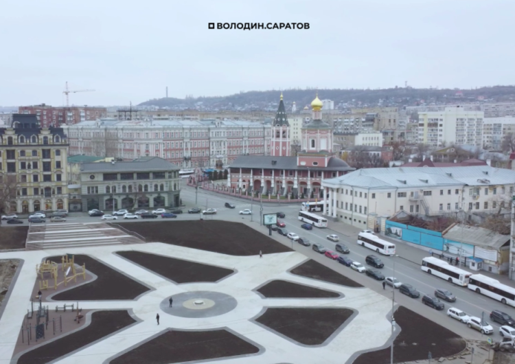 Площадь перед речным вокзалом Саратова превращается в благоустроенное общественное пространство
